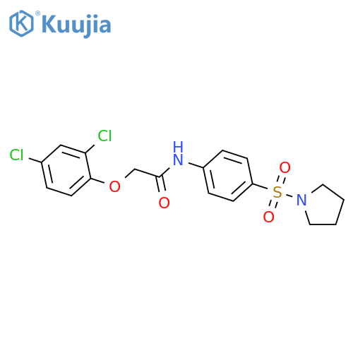 2-(2,4-dichlorophenoxy)-N-[4-(1-pyrrolidinylsulfonyl)phenyl]acetamide structure
