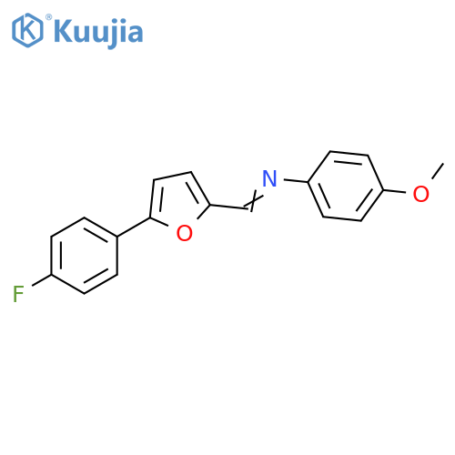 (1E)-1-5-(4-fluorophenyl)furan-2-yl-N-(4-methoxyphenyl)methanimine structure