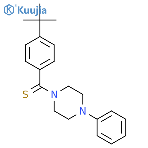 (4-(tert-butyl)phenyl)(4-phenylpiperazin-1-yl)methanethione structure