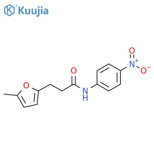 3-(5-methylfuran-2-yl)-N-(4-nitrophenyl)propanamide structure