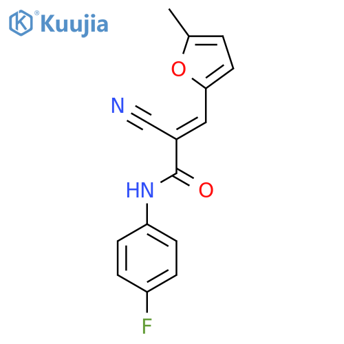 (2E)-2-cyano-N-(4-fluorophenyl)-3-(5-methylfuran-2-yl)prop-2-enamide structure