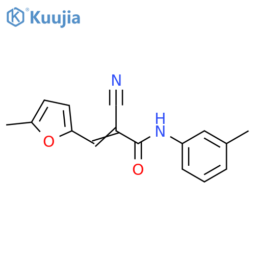 (2E)-2-cyano-3-(5-methylfuran-2-yl)-N-(3-methylphenyl)prop-2-enamide structure