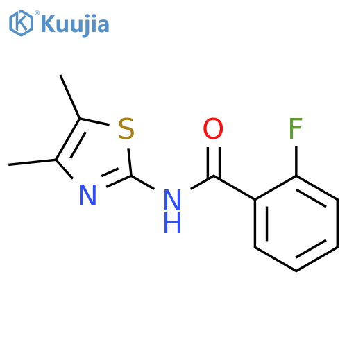 N-(4,5-dimethyl-1,3-thiazol-2-yl)-2-fluorobenzamide structure