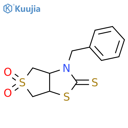 3-benzyl-2-sulfanylidene-hexahydro-5lambda6-thieno3,4-d1,3thiazole-5,5-dione structure