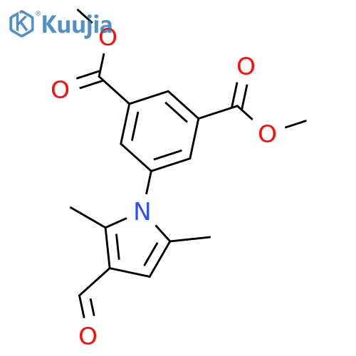 dimethyl 5-(3-formyl-2,5-dimethyl-1H-pyrrol-1-yl)benzene-1,3-dicarboxylate structure