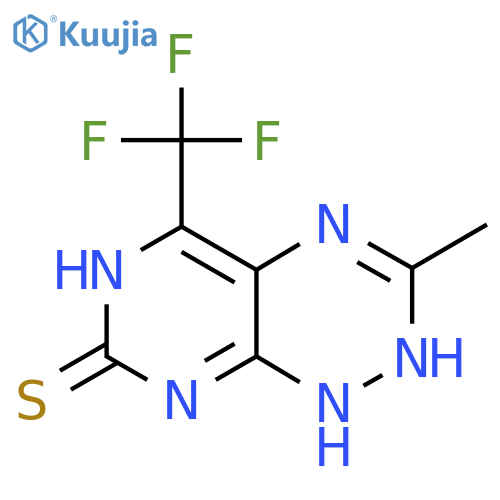 Pyrimido[5,4-e]-as-triazine-7(1H)-thione, 2,8-dihydro-3-methyl-5-(trifluoromethyl)- structure