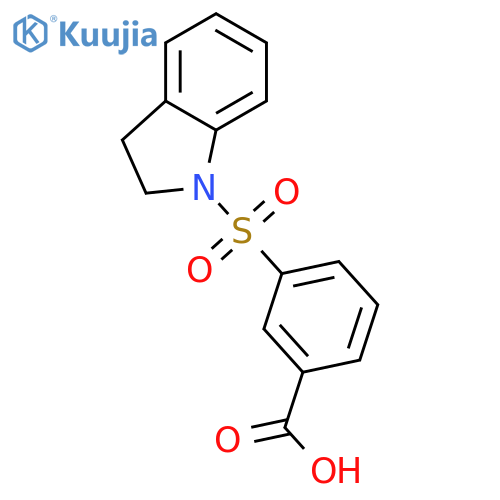 3-(2,3-Dihydro-1H-indole-1-sulfonyl)benzoic Acid structure