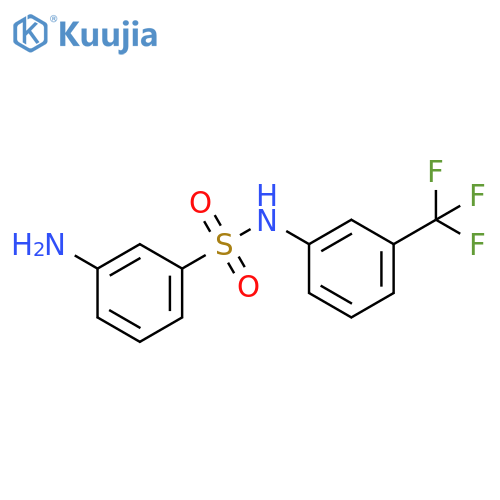 3-amino-N-3-(trifluoromethyl)phenylbenzene-1-sulfonamide structure