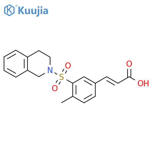 (2E)-3-4-methyl-3-(1,2,3,4-tetrahydroisoquinoline-2-sulfonyl)phenylprop-2-enoic acid structure
