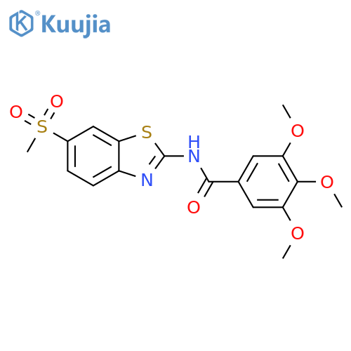 N-(6-methanesulfonyl-1,3-benzothiazol-2-yl)-3,4,5-trimethoxybenzamide structure