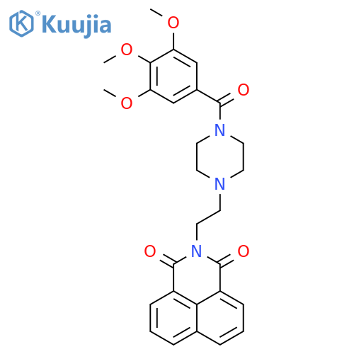 3-{2-4-(3,4,5-trimethoxybenzoyl)piperazin-1-ylethyl}-3-azatricyclo7.3.1.0^{5,13}trideca-1(12),5,7,9(13),10-pentaene-2,4-dione structure