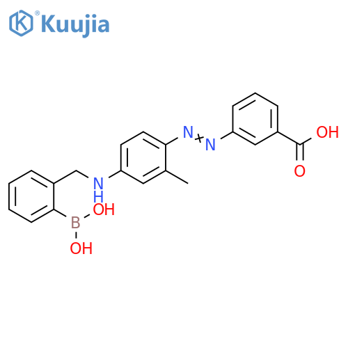 Benzoic acid,3-[[4-[[(2-boronophenyl)methyl]amino]-2-methylphenyl]azo]- structure