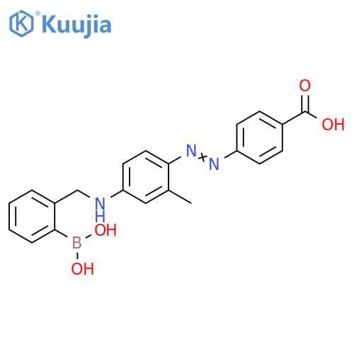 Benzoic acid,4-[[4-[[(2-boronophenyl)methyl]amino]-2-methylphenyl]azo]- structure