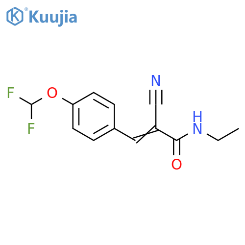 2-cyano-3-4-(difluoromethoxy)phenyl-N-ethylprop-2-enamide structure