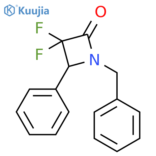 1-benzyl-3,3-difluoro-4-phenylazetidin-2-one structure