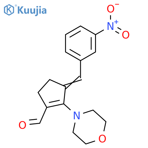 1-Cyclopentene-1-carboxaldehyde, 2-(4-morpholinyl)-3-[(3-nitrophenyl)methylene]- structure