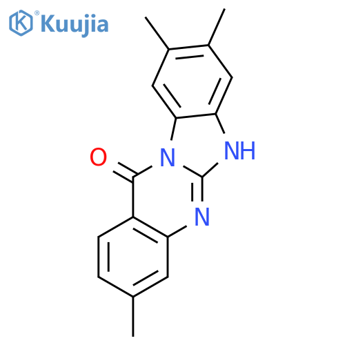 Benzimidazo[2,1-b]quinazolin-12(6H)-one, 3,8,9-trimethyl- structure