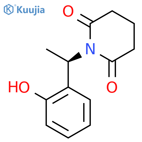 (R)-1-(1-(2-hydroxyphenyl)ethyl)piperidine-2,6-dione structure