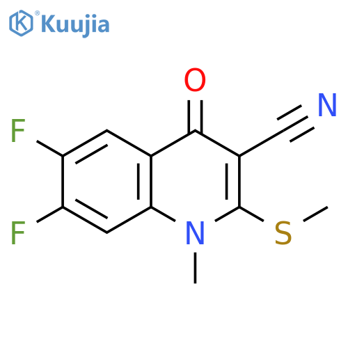 3-Quinolinecarbonitrile,6,7-difluoro-1,4-dihydro-1-methyl-2-(methylthio)-4-oxo- structure