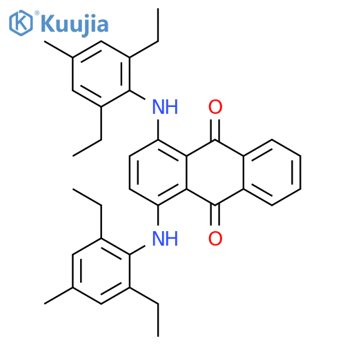 1,4-bis[(2,6-diethyl-4-methylphenyl)amino]anthraquinone structure