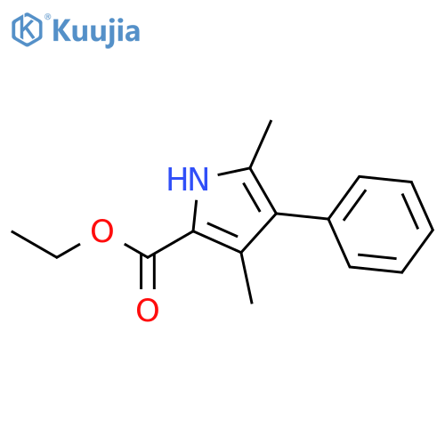 1H-Pyrrole-2-carboxylic acid, 3,5-dimethyl-4-phenyl-, ethyl ester structure
