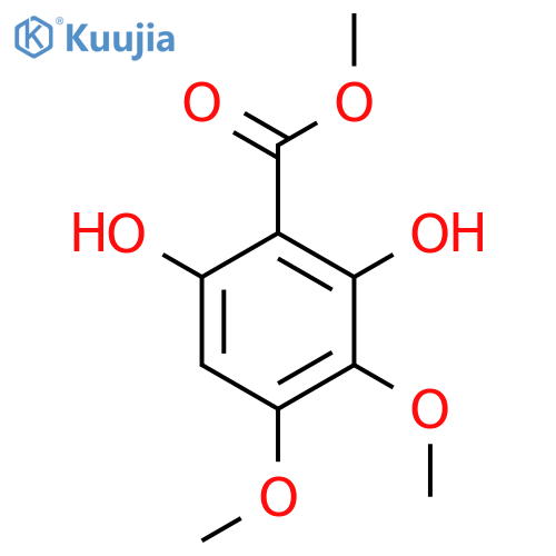 2,6-dihydroxy-3,4-dimethoxybenzoic acid methyl ester structure