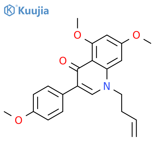 4(1H)-QUINOLINONE, 1-(3-BUTENYL)-5,7-DIMETHOXY-3-(4-METHOXYPHENYL)- structure