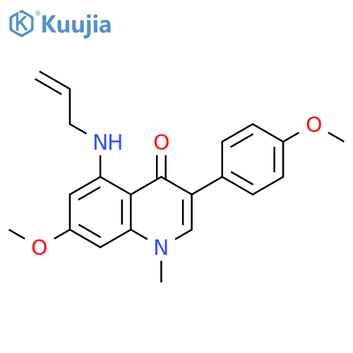4(1H)-Quinolinone,7-methoxy-3-(4-methoxyphenyl)-1-methyl-5-(2-propenylamino)- structure