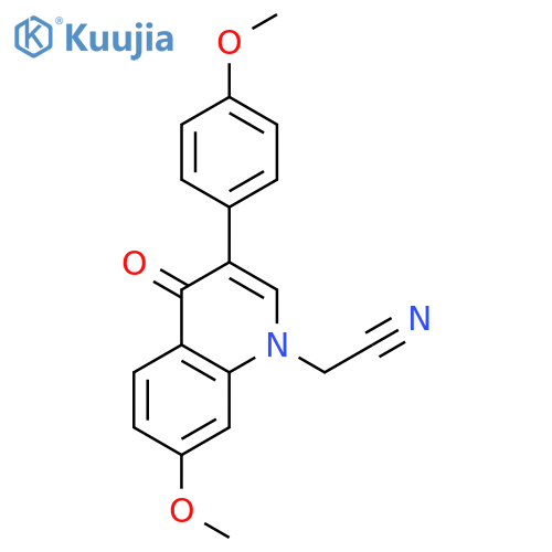 1(4H)-Quinolineacetonitrile, 7-methoxy-3-(4-methoxyphenyl)-4-oxo- structure
