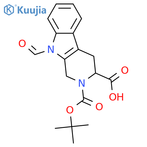Boc-Nin-formyl-D-1,2,3,4-tetrahydronorharmane-3-carboxylic acid structure