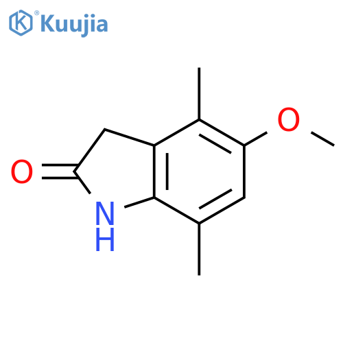 5-methoxy-4,7-dimethyl-2,3-dihydro-1H-indol-2-one structure