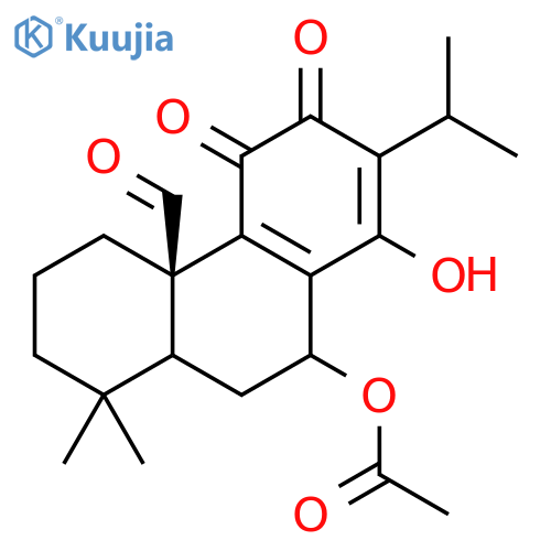 (4a-formyl-8-hydroxy-1,1-dimethyl-5,6-dioxo-7-propan-2-yl-2,3,4,9,10,10a-hexahydrophenanthren-9-yl) Acetate structure