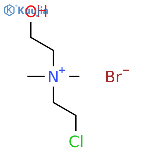 Ethanaminium, N-(2-chloroethyl)-2-hydroxy-N,N-dimethyl-, bromide structure