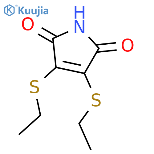 1H-Pyrrole-2,5-dione, 3,4-bis(ethylthio)- structure