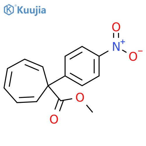 2,4,6-Cycloheptatriene-1-carboxylic acid, 1-(4-nitrophenyl)-, methyl ester structure