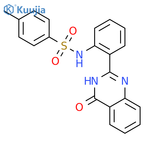 Benzenesulfonamide,N-[2-(3,4-dihydro-4-oxo-2-quinazolinyl)phenyl]-4-methyl- structure