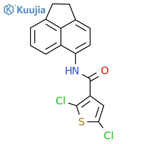 2,5-dichloro-N-(1,2-dihydroacenaphthylen-5-yl)thiophene-3-carboxamide structure
