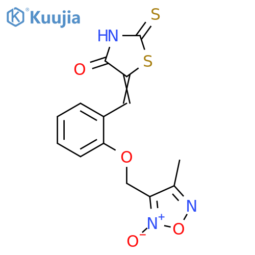 4-Thiazolidinone,5-[[2-[(4-methyl-2-oxido-1,2,5-oxadiazol-3-yl)methoxy]phenyl]methylene]-2-thioxo- structure