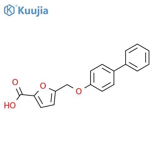 2-Furancarboxylic acid, 5-[([1,1'-biphenyl]-4-yloxy)methyl]- structure