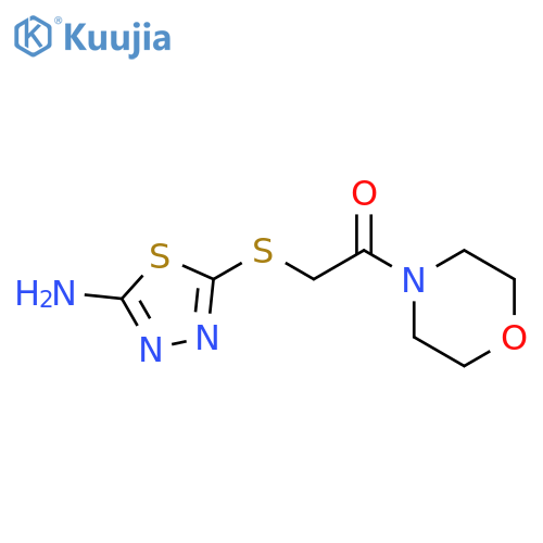 5-(2-Morpholin-4-yl-2-oxoethyl)thio-1,3,4-thiadiazol-2-amine structure