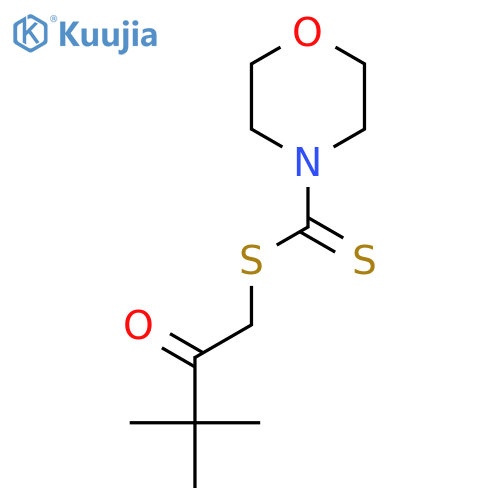 3,3-Dimethyl-2-oxobutyl morpholine-4-carbodithioate structure