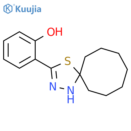 Phenol, 2-(4-thia-1,2-diazaspiro[4.7]dodec-2-en-3-yl)- structure