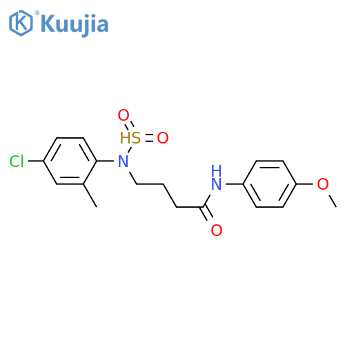 N-(4-methoxyphenyl)-4-(N-methyl4-chlorobenzenesulfonamido)butanamide structure