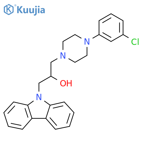 1-(9H-carbazol-9-yl)-3-4-(3-chlorophenyl)piperazin-1-ylpropan-2-ol structure