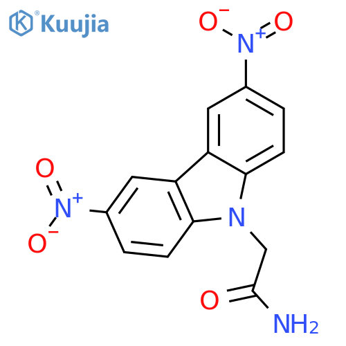 2-(3,6-dinitro-9H-carbazol-9-yl)acetamide structure