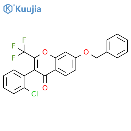 7-(benzyloxy)-3-(2-chlorophenyl)-2-(trifluoromethyl)-4H-chromen-4-one structure