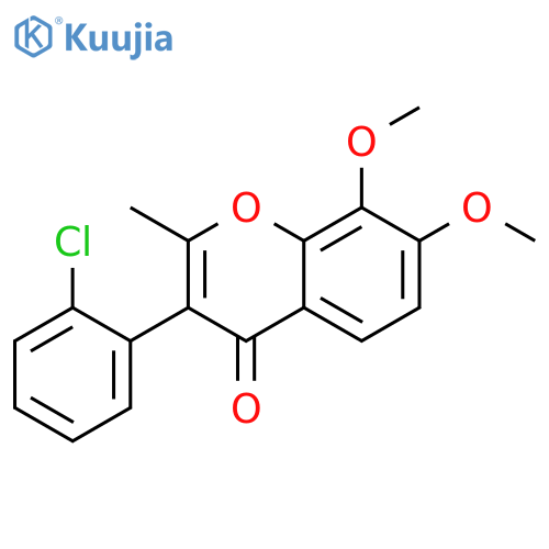 3-(2-CHLOROPHENYL)-7,8-DIMETHOXY-2-METHYLCHROMEN-4-ONE structure