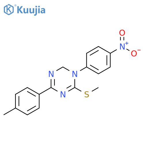 4-(4-methylphenyl)-6-(methylsulfanyl)-1-(4-nitrophenyl)-1,2-dihydro-1,3,5-triazine structure