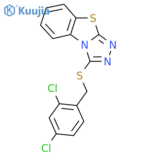 3-{(2,4-dichlorophenyl)methylsulfanyl}-7-thia-2,4,5-triazatricyclo6.4.0.0^{2,6}dodeca-1(8),3,5,9,11-pentaene structure