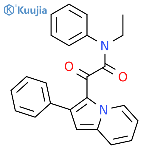 N-ethyl-2-oxo-N-phenyl-2-(2-phenylindolizin-3-yl)acetamide structure